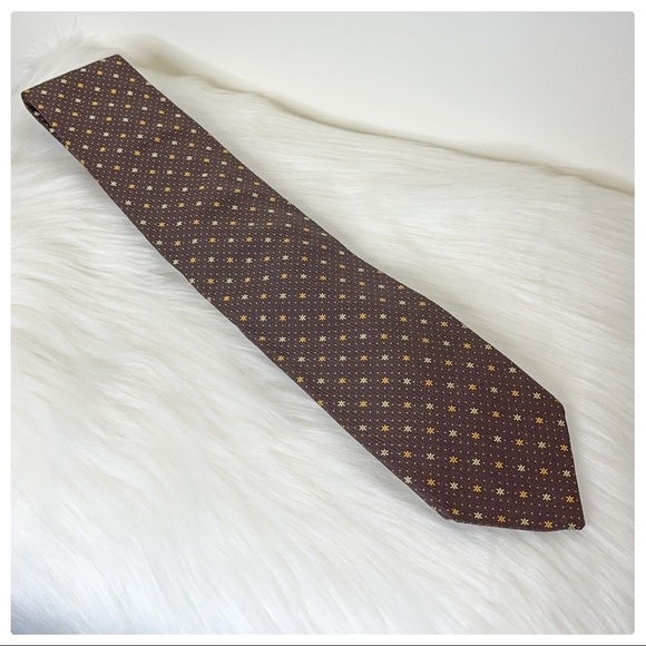 😎Executive Collection by Tom James Brown Silk Tie😎 - Picture 9 of 10